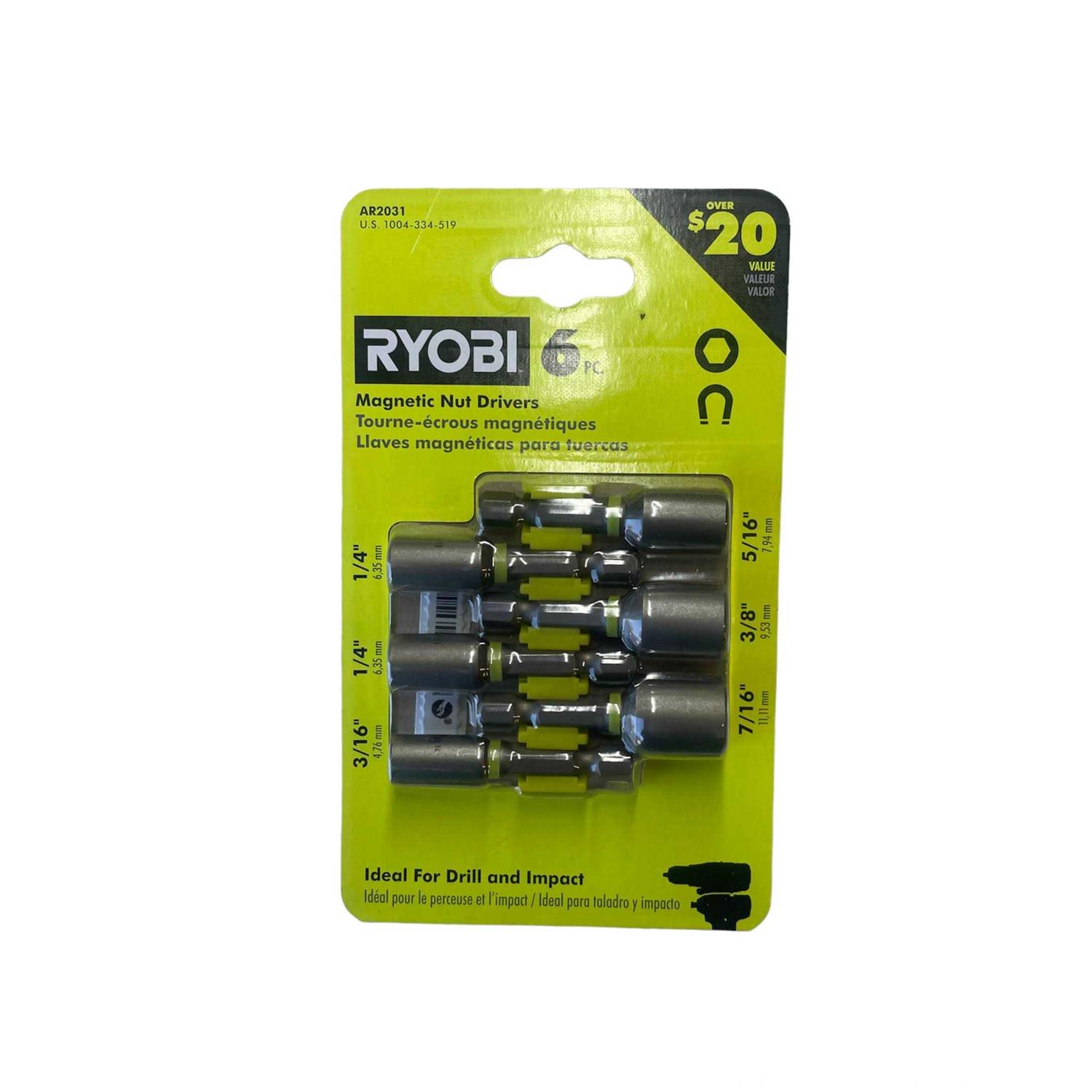 RYOBI Impact Rated Magnetic Nut Driver Set