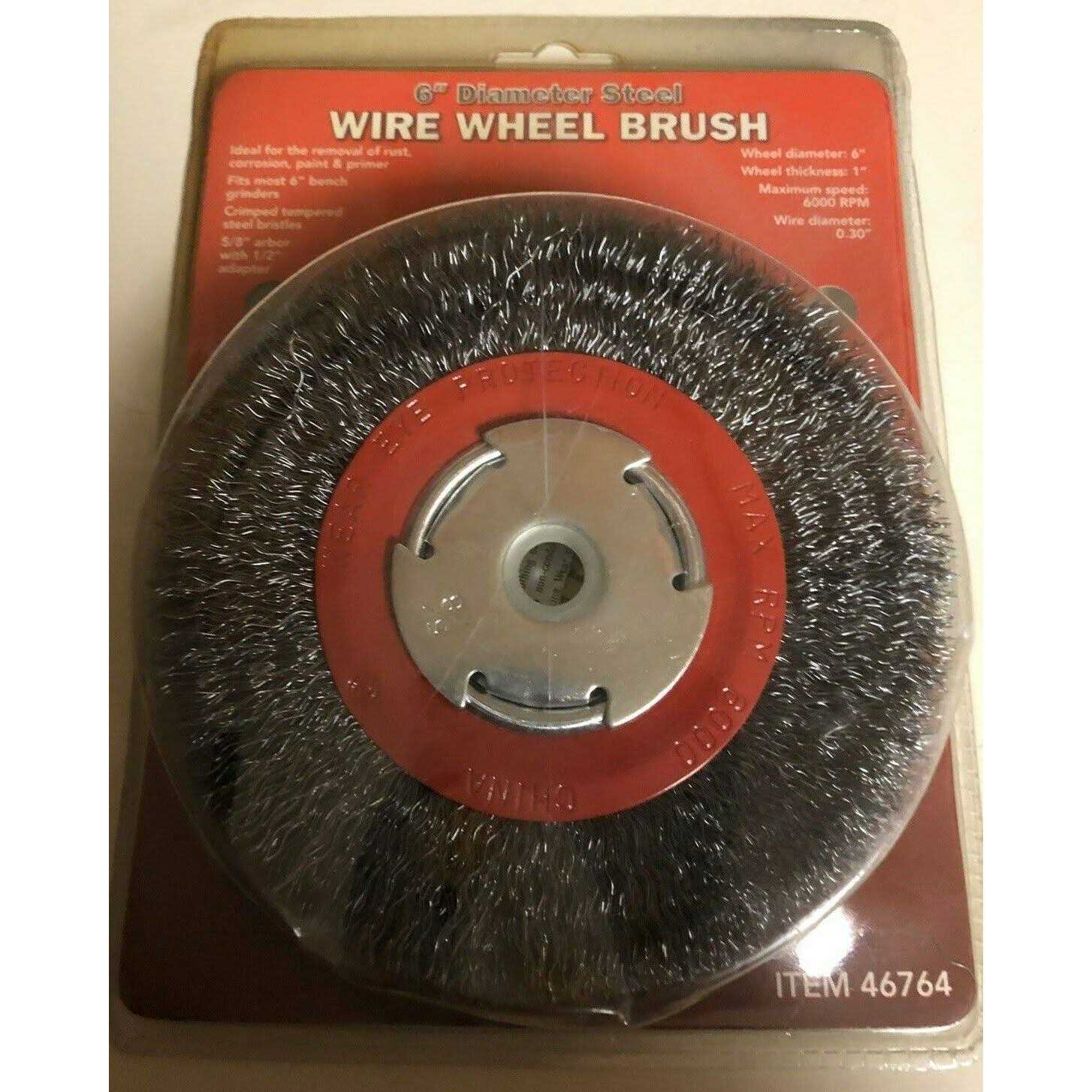 Warrior 6 in. x 1 in. x 5/8 in. Arbor with 1/2 in. Adapter Crimp Wire Wheel - Image 3