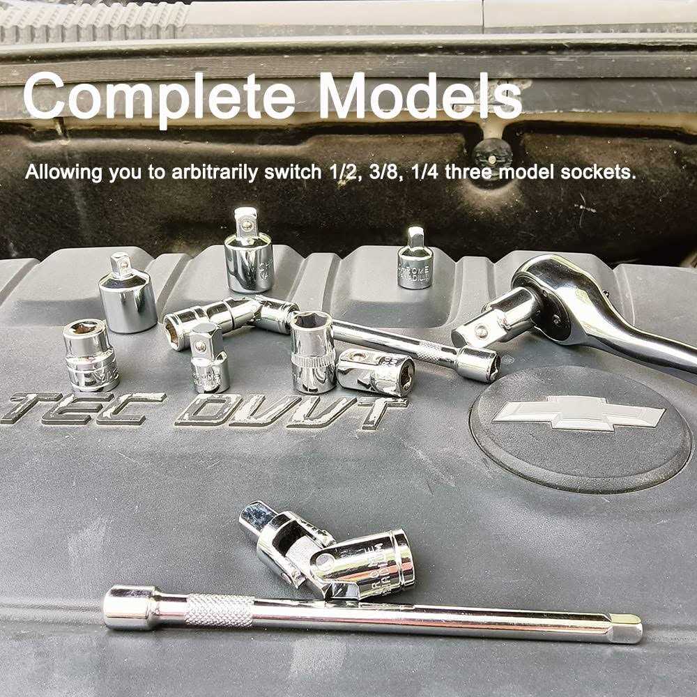 StrugDeas 6 Piece Socket Adapter and Reducer Set 1/4 3/8 - Image 3