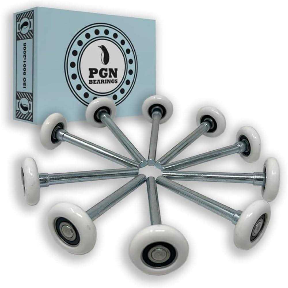 PGN 2 Nylon Garage Door Rollers Quite and Smooth Garage Door Wheels Replacement