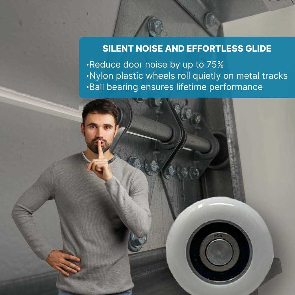 PGN 2 Nylon Garage Door Rollers Quite and Smooth Garage Door Wheels Replacement - Image 3