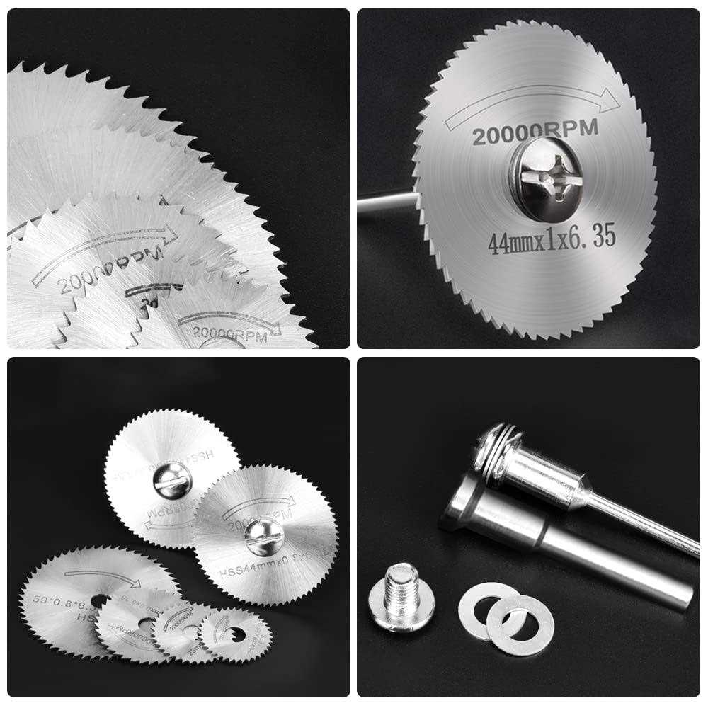 shengbenhao Cutting Wheel Set for Rotary Tool HSS Cutting Discs Circular Saw Blades for Wood Plastic Metal Cutting - Image 4