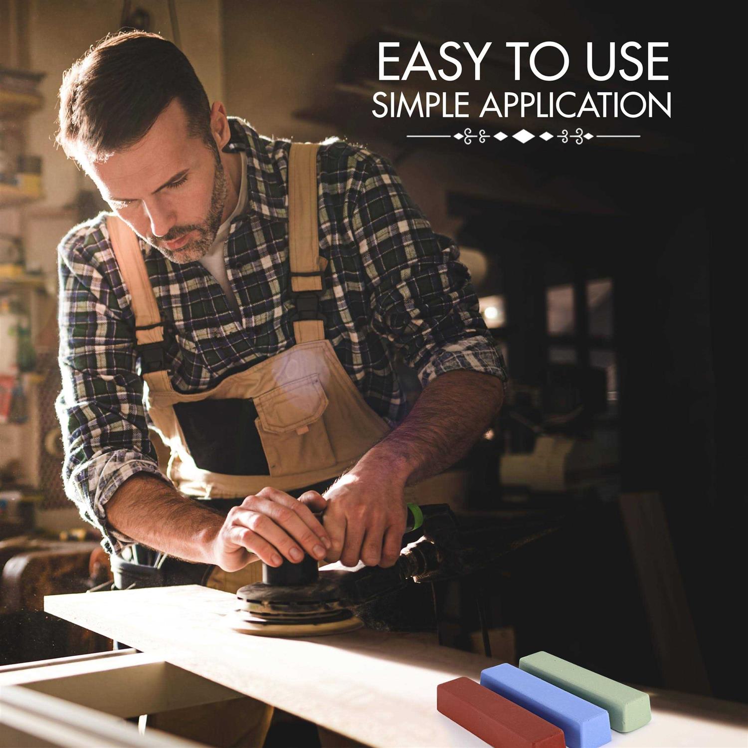 Drixet Metal Polishing Compound Kit 24Oz 6Pc Buffing Compound Bars - Image 5