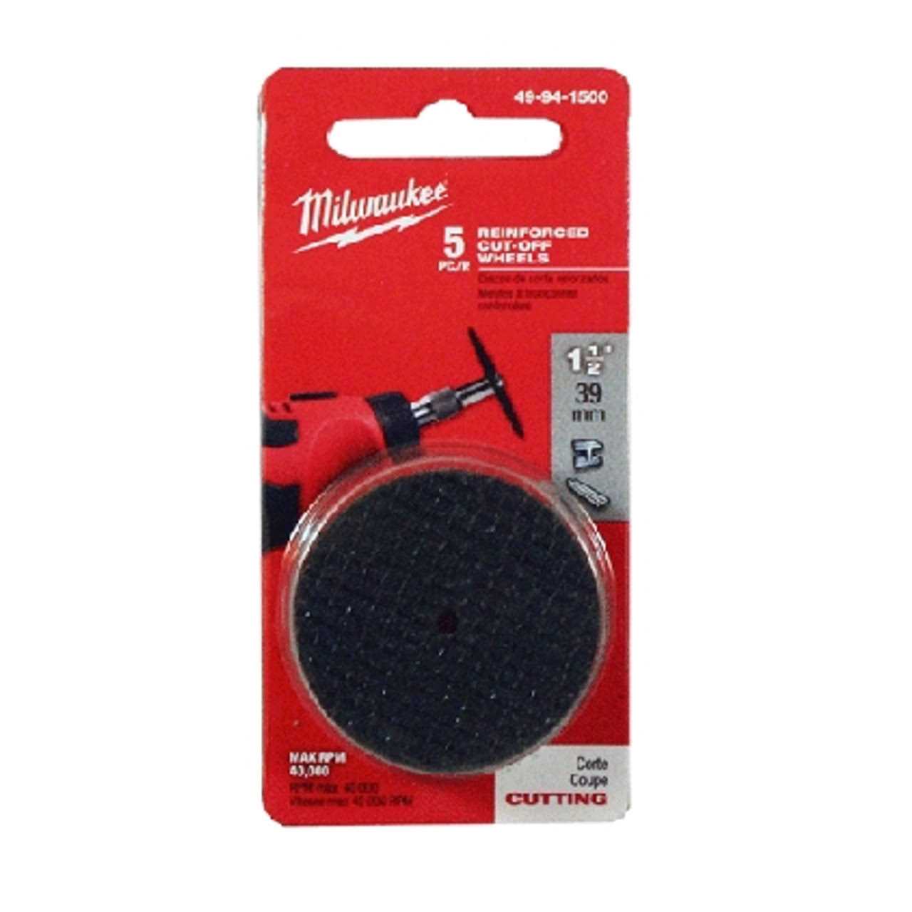 Milwaukee 49-94-1500 1-1/2 Reinforced Cut-Off Wheel - Image 4