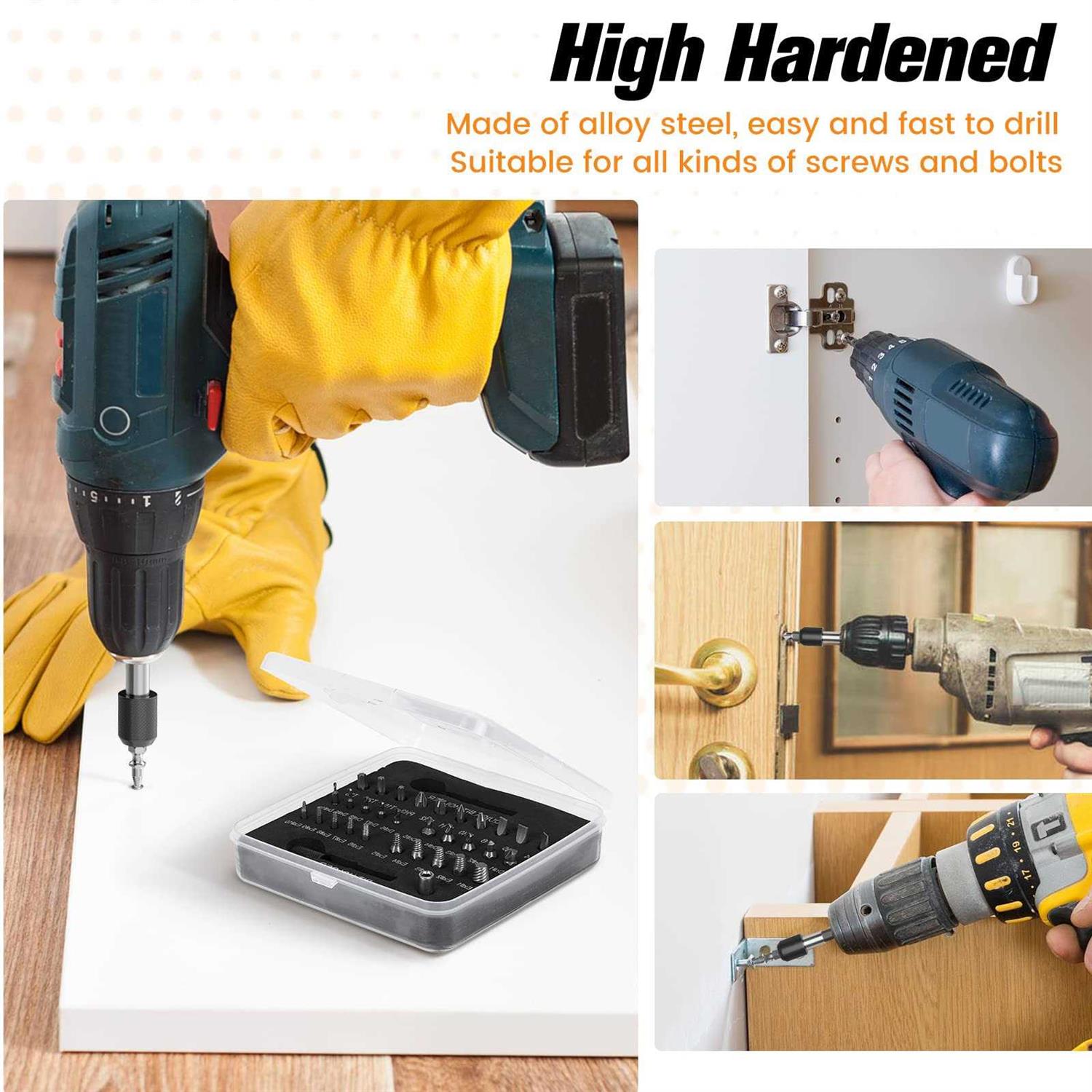 Nuovoware Damaged Screw Extractor Set Upgraded 33 PCS Easy Out Stripped Screw Extractor Kit - Image 5