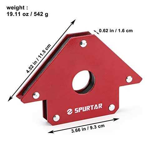 Spurtar 4pcs 4 50lb Welding Magnets and Clamps Magnetic Welding Holder - Image 5