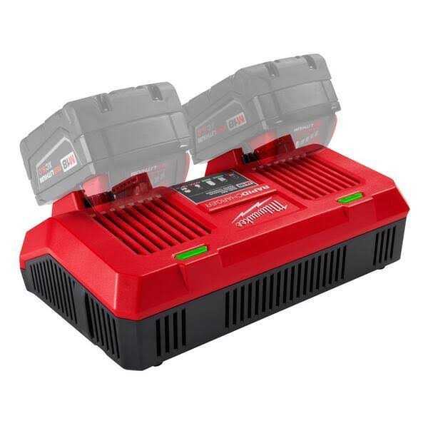 Milwaukee M18 18-Volt Lithium-Ion Dual Bay Rapid Battery Charger Battery Pack - Image 3