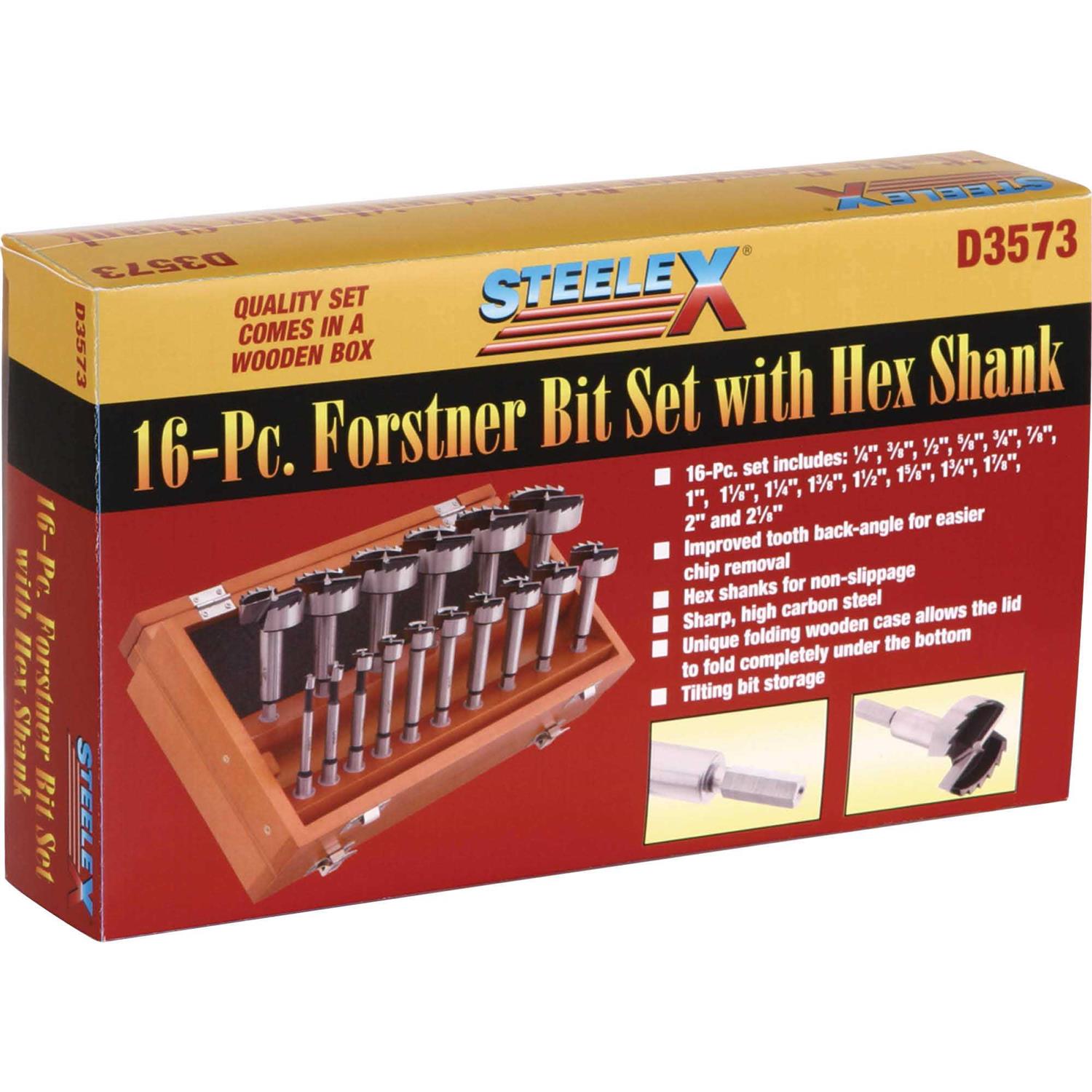 Steelex 16 pc Forstner Bit Set Hex Shank D3573 - Image 2