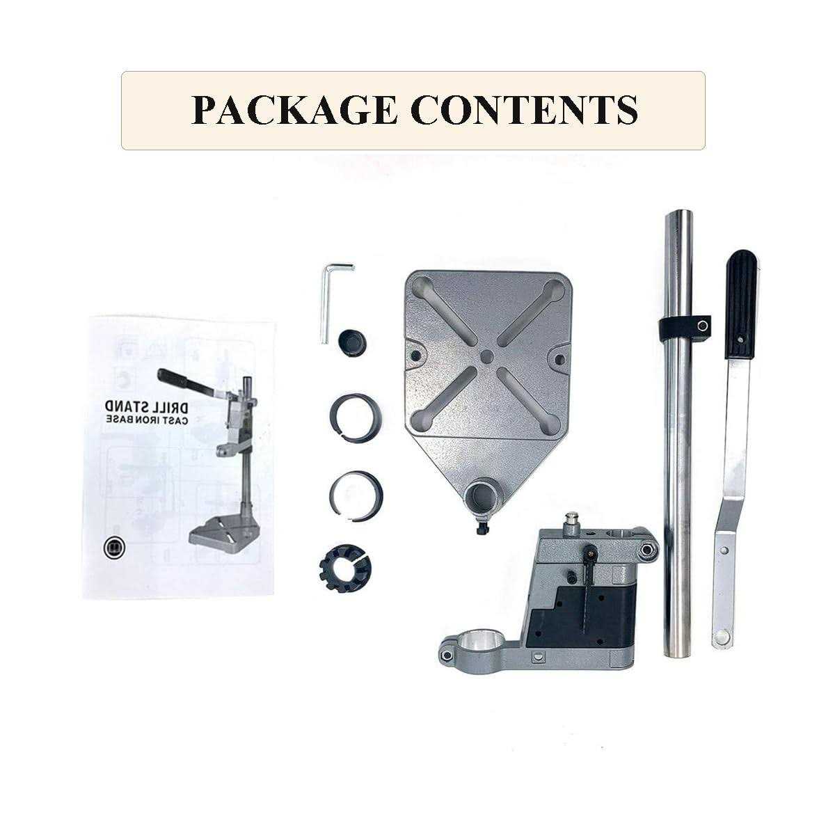 Niccoo Drill Press Stand For Hand Drill Adjustable Bench Clamp Drill Press Floor Stand Workbench Repair Tool For Drilling Collet Workshop,Single - Image 4