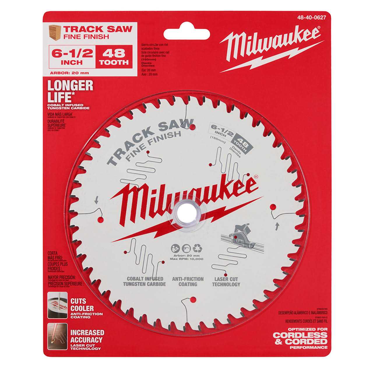 Milwaukee 48-40-0627 6-1/2 48T Fine Finish Track Saw Blade - Image 4