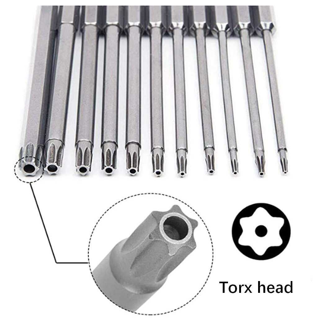 aiyun 11-Piece Torx Security Bit Set S2 Steel Magnetic Security Screwdriver Set 3 Inch Star Screwdriver for Shark Vacuum T6-T40 - Image 2