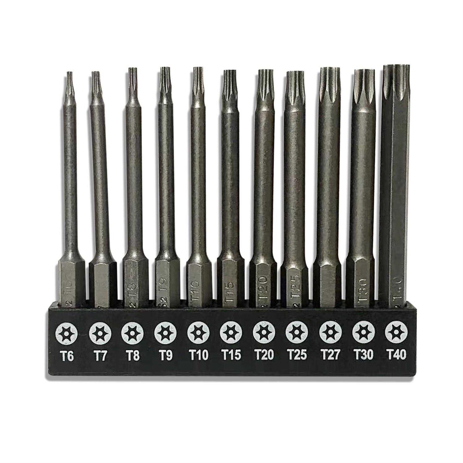 aiyun 11-Piece Torx Security Bit Set S2 Steel Magnetic Security Screwdriver Set 3 Inch Star Screwdriver for Shark Vacuum T6-T40 - Image 4