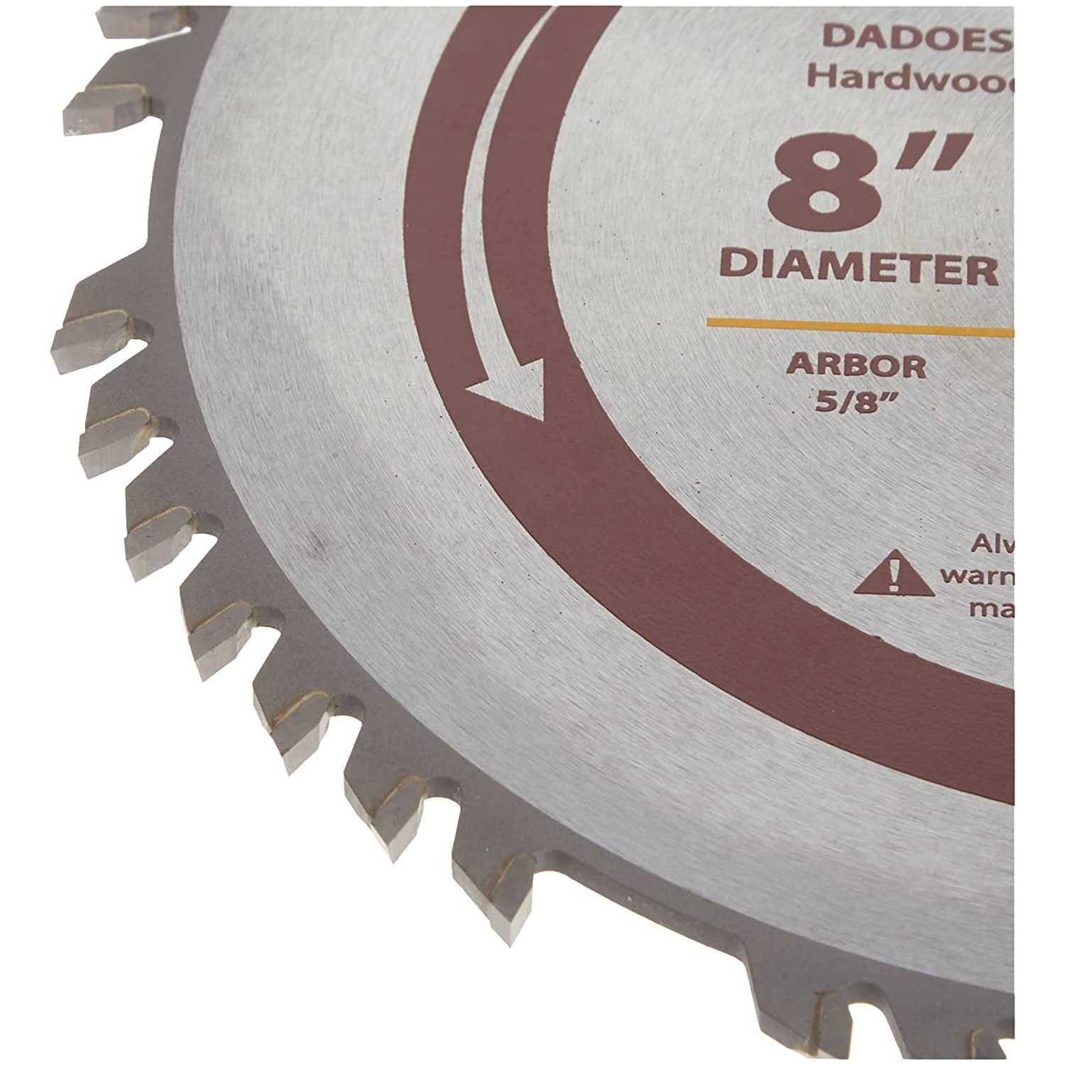 Oshlun SDS-0842 8-Inch 42 Tooth Stack Dado Set with 5/8-Inch Arbor - Image 2