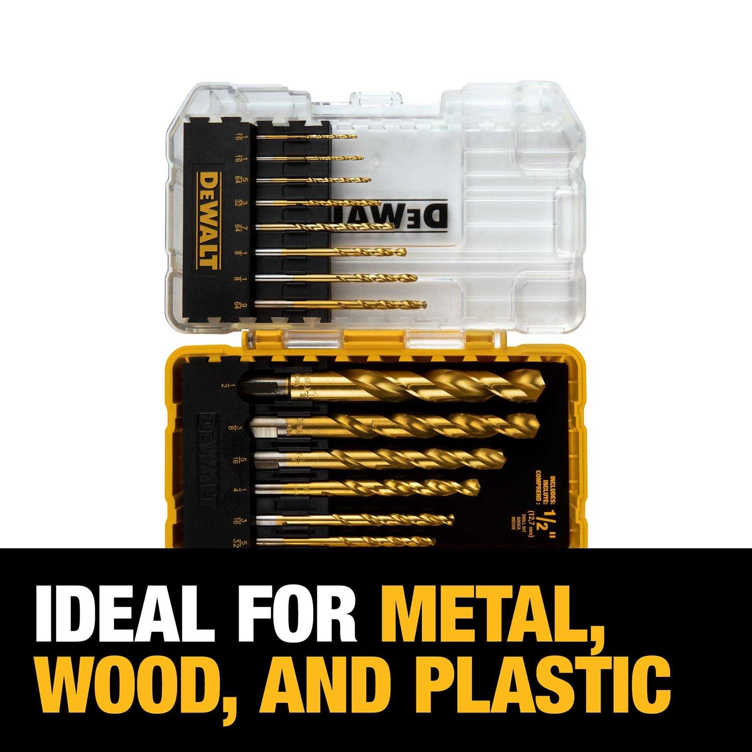 Speed Tip DEWALT Drill-Bit-Set 14-Piece Titanium DW1341 - Image 3