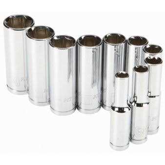 Pittsburgh Pro 1/4 in. Drive Metric High Visibility Deep Socket - Image 2