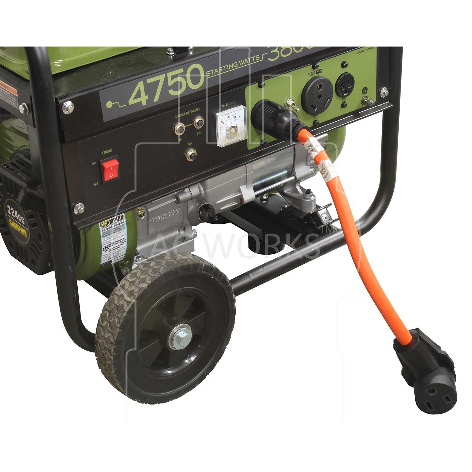 Ac WORKS 1.5 ft. Welder Adaper Generator L14-30 Plug to NEMA 6-50R 50 Amp 250-volt Adapter Cord - Image 5