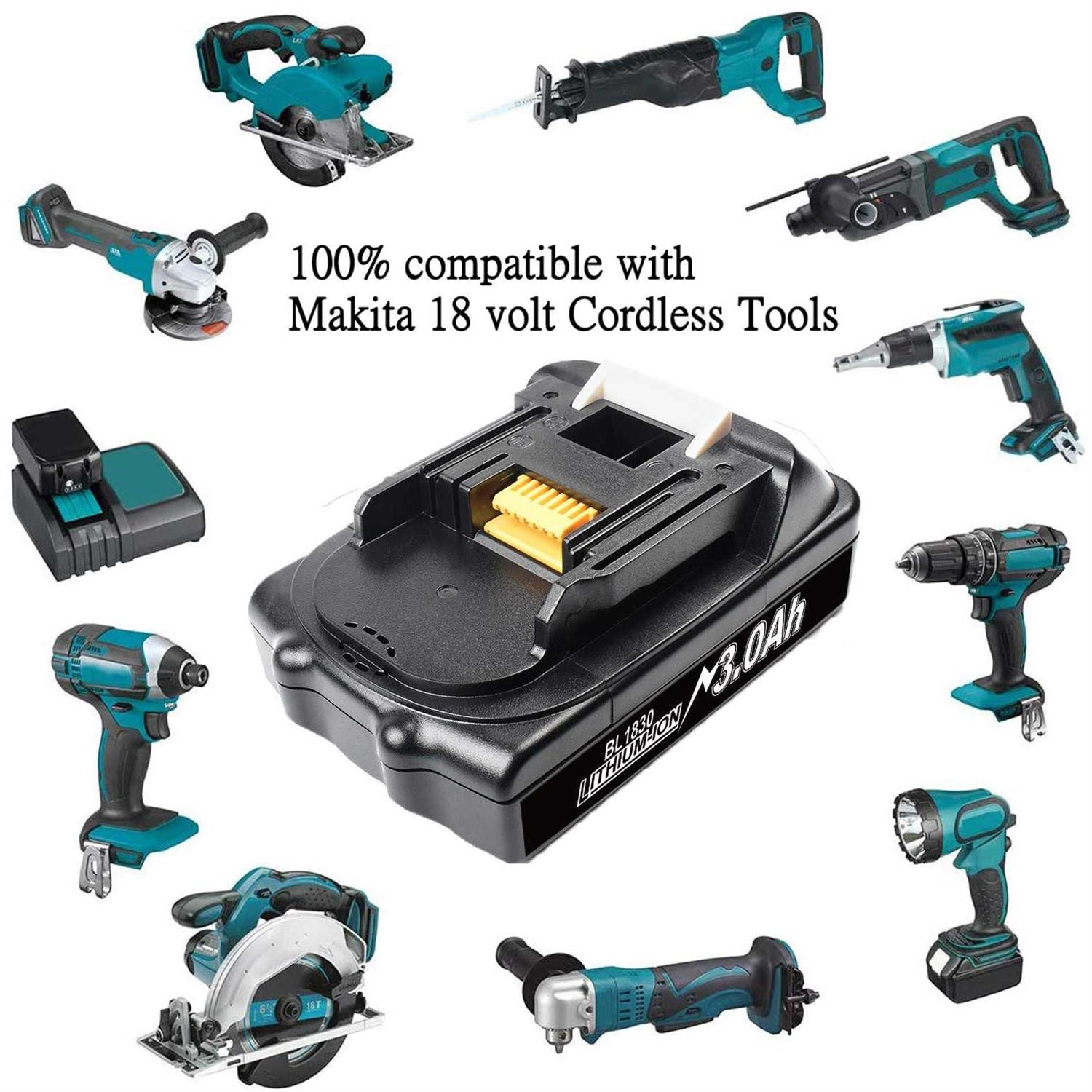 Powtree Bl1815 18V 3.0Ah LXT Lithium-ion Replacement Battery for Makita Bl1815 - Image 2