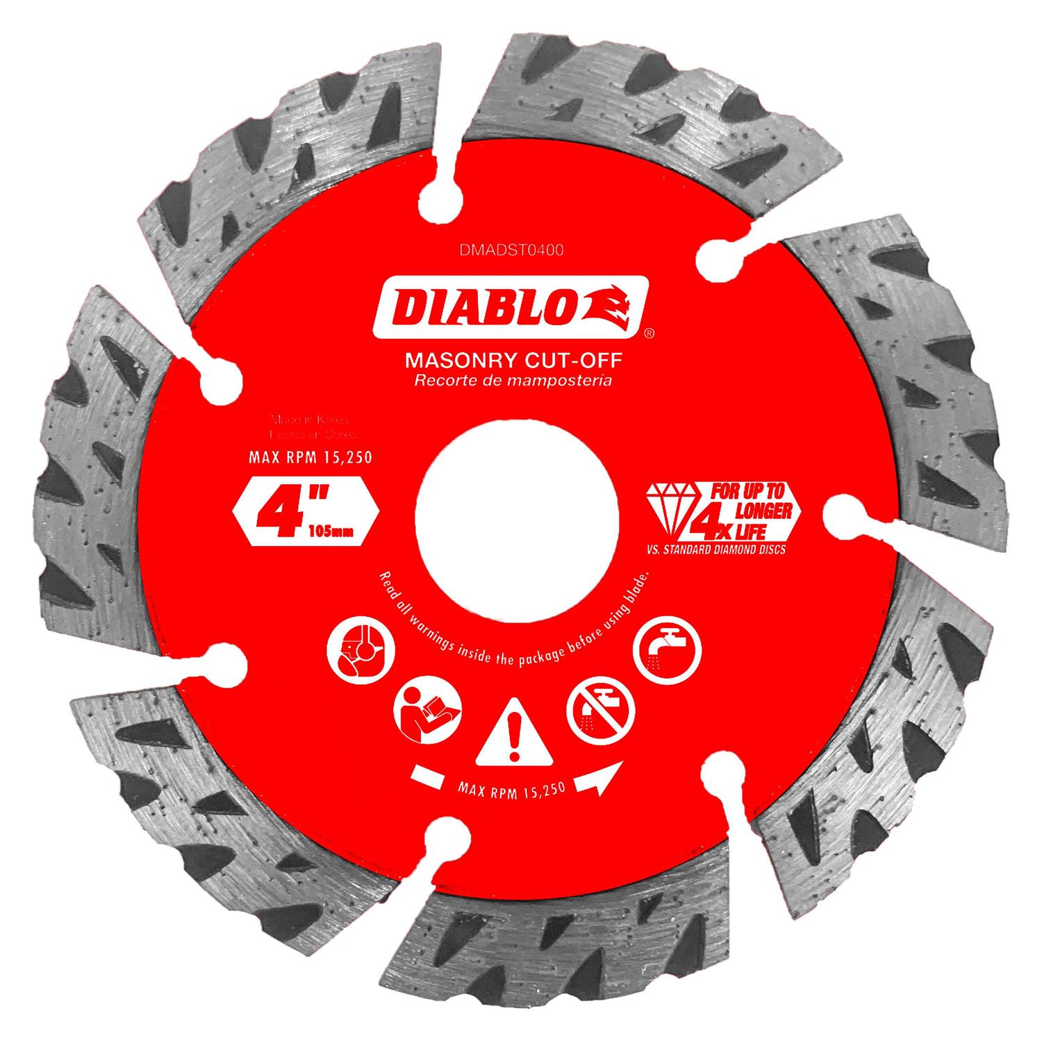 Diablo DMADST1400 14 in Diamond Segmented Turbo Cut-Off Discs for Masonry - Image 4