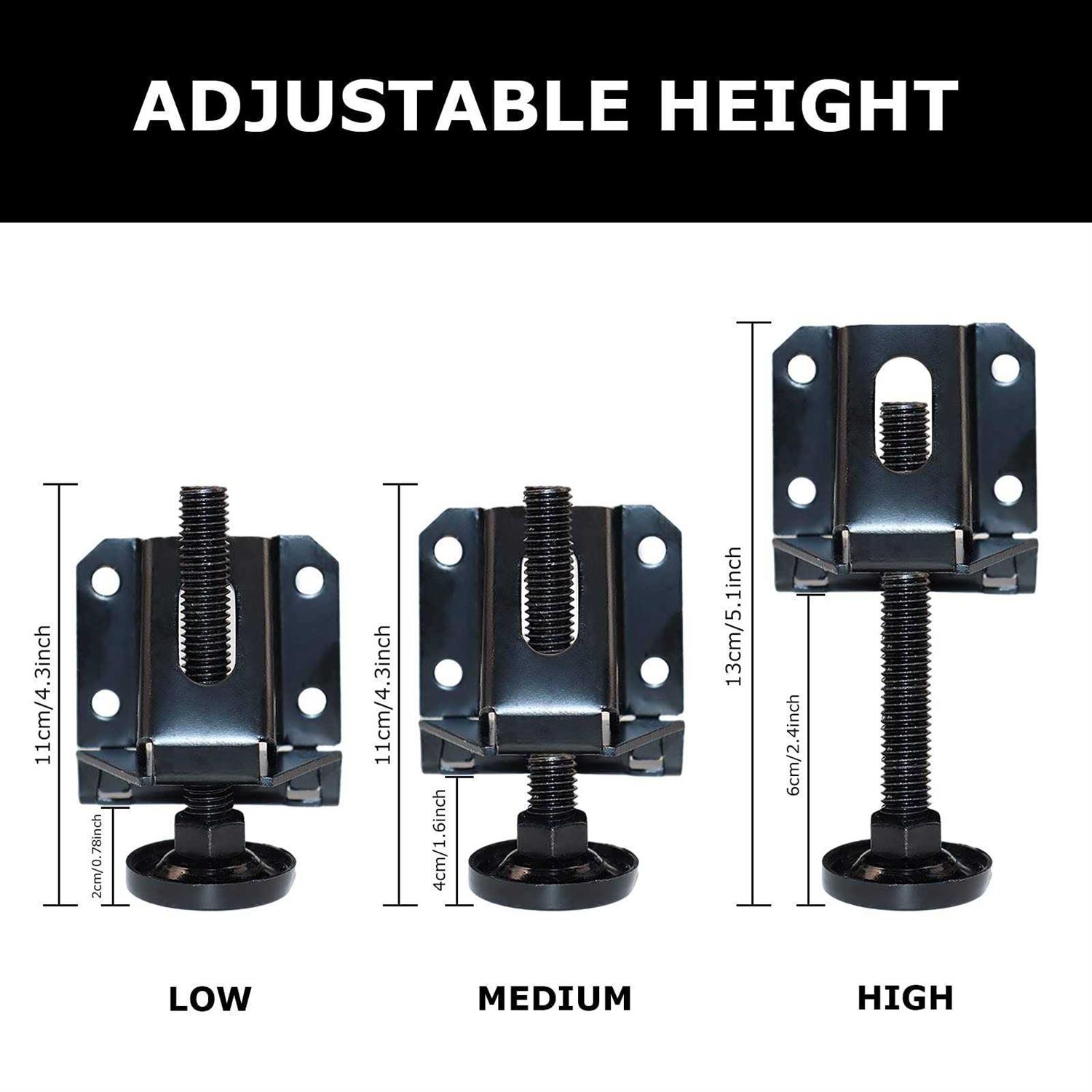 LOSCHEN Heavy Duty Adjustable Leveling Feet for Furniture,Hexagon Nuts Lock Furniture Legs Levelers,for Table - Image 2