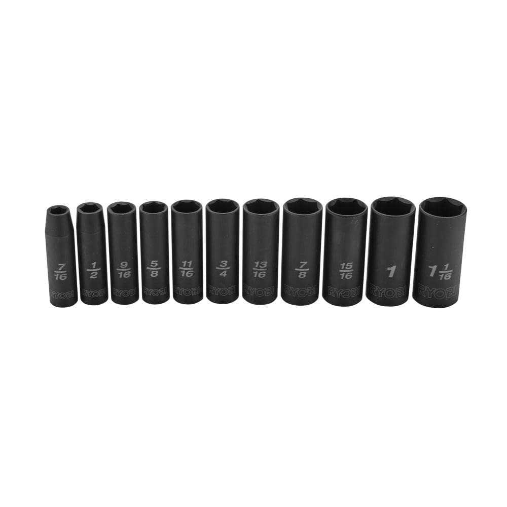 RYOBI 1/2 in. SAE Deep Impact Socket Set - Image 2