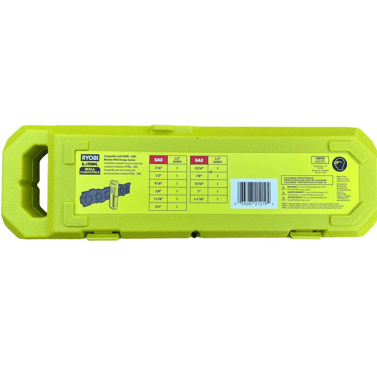 RYOBI 1/2 in. SAE Deep Impact Socket Set - Image 5