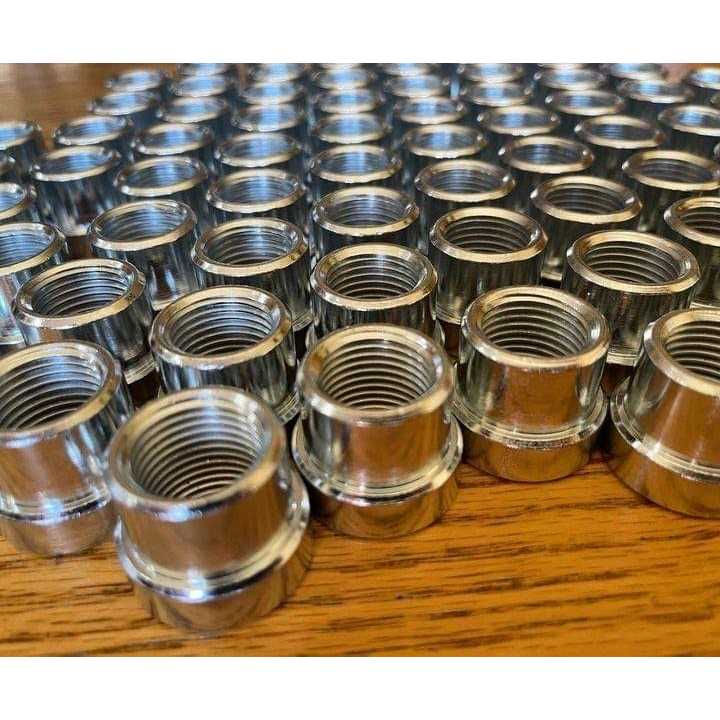 Steel 1/2 NPT Weld On Stepped Bung Female Nut Threaded Weldable .5 in. NPT for Automotive - Image 2
