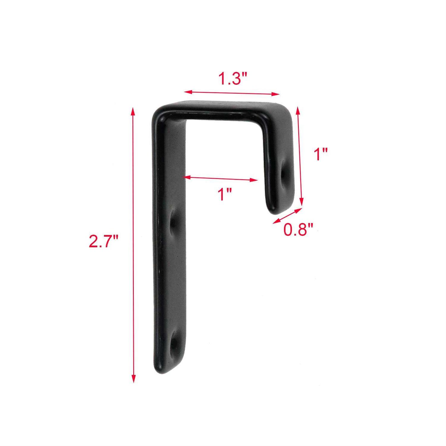 Geesatis 2 Pcs Bed Ladder Hooks Utility J Hooks Metal PVC Coated Hooks Heavy Duty Hook Bed Decoration Tool - Image 3