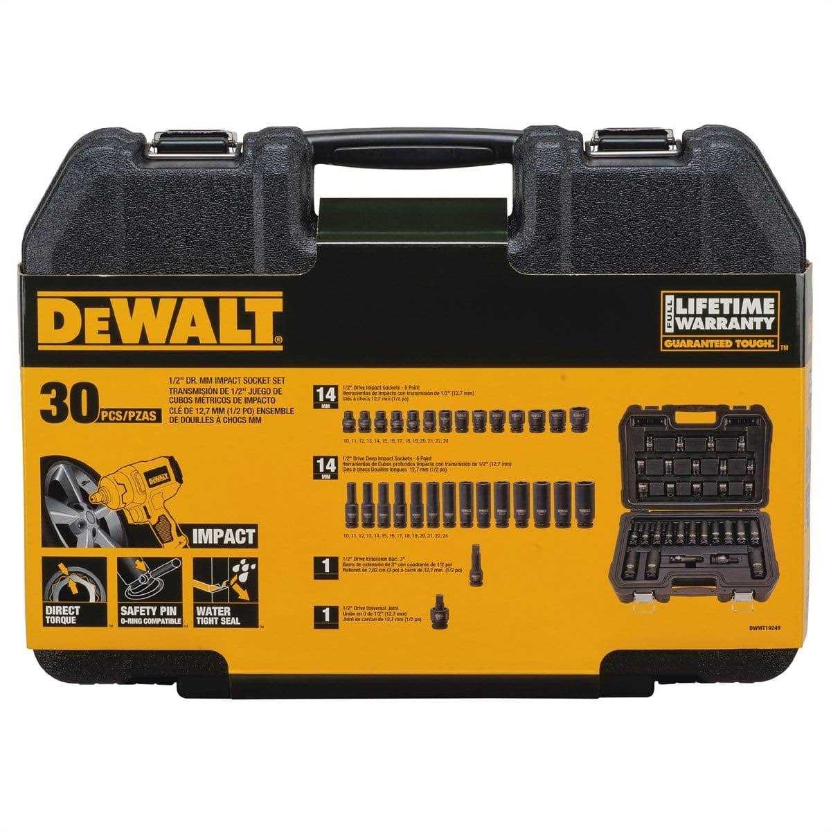DeWalt 30 Piece 1/2 in Drive Combination Impact Socket Set DWMT19249 - Image 4
