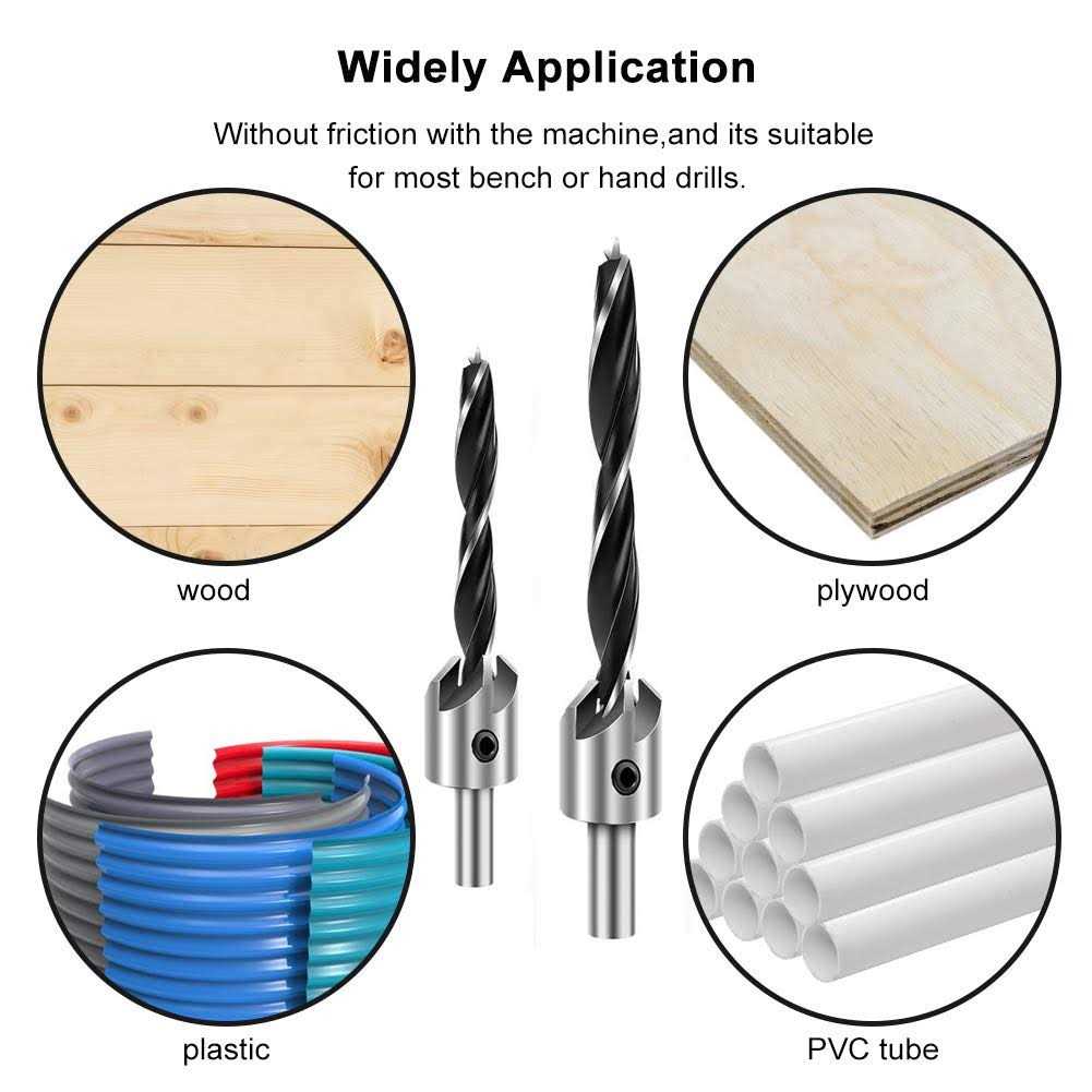 COMOWARE Countersink Drill Bits Set 7Pcs Counter Sink Bit for Wood High Speed Steel - Image 5