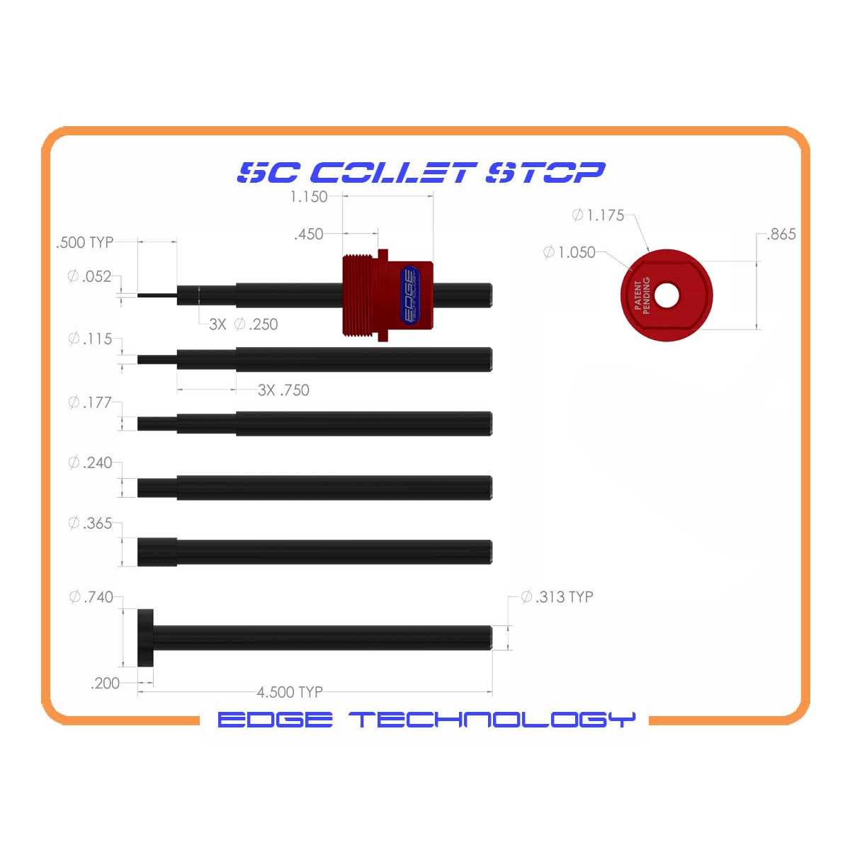 Edge Technology 5C Collet Stop 45-000 - Image 3