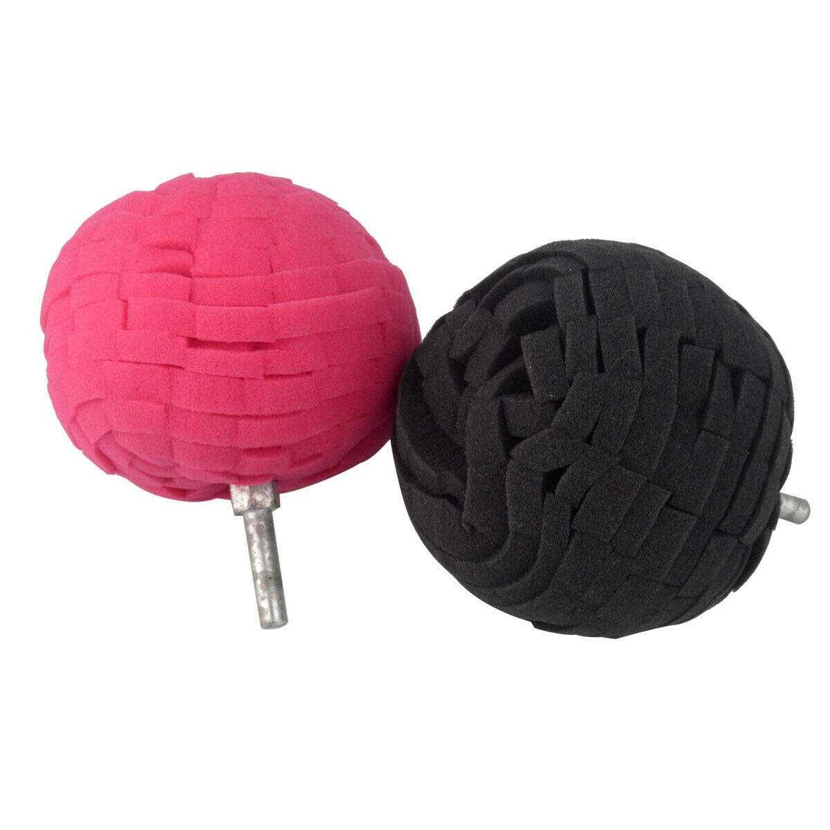 JHD Thboxes 5 Pack Car Wheel Hub Drill Buffing Sponge Pads Kit,Auto Cone Metal Polish Buffing Polishing Ball for Automotive Car Wheels Care Buffing - Image 2