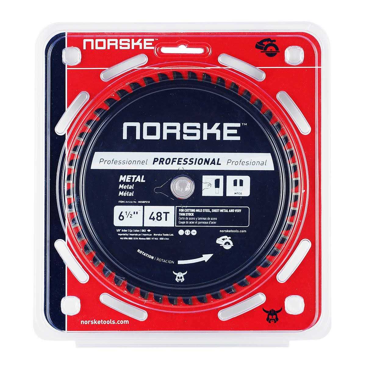 Norske Tools Ncsbp210 6-1/2 inch 48T Metal Cutting Saw Blade For Steel Roofing - Image 3