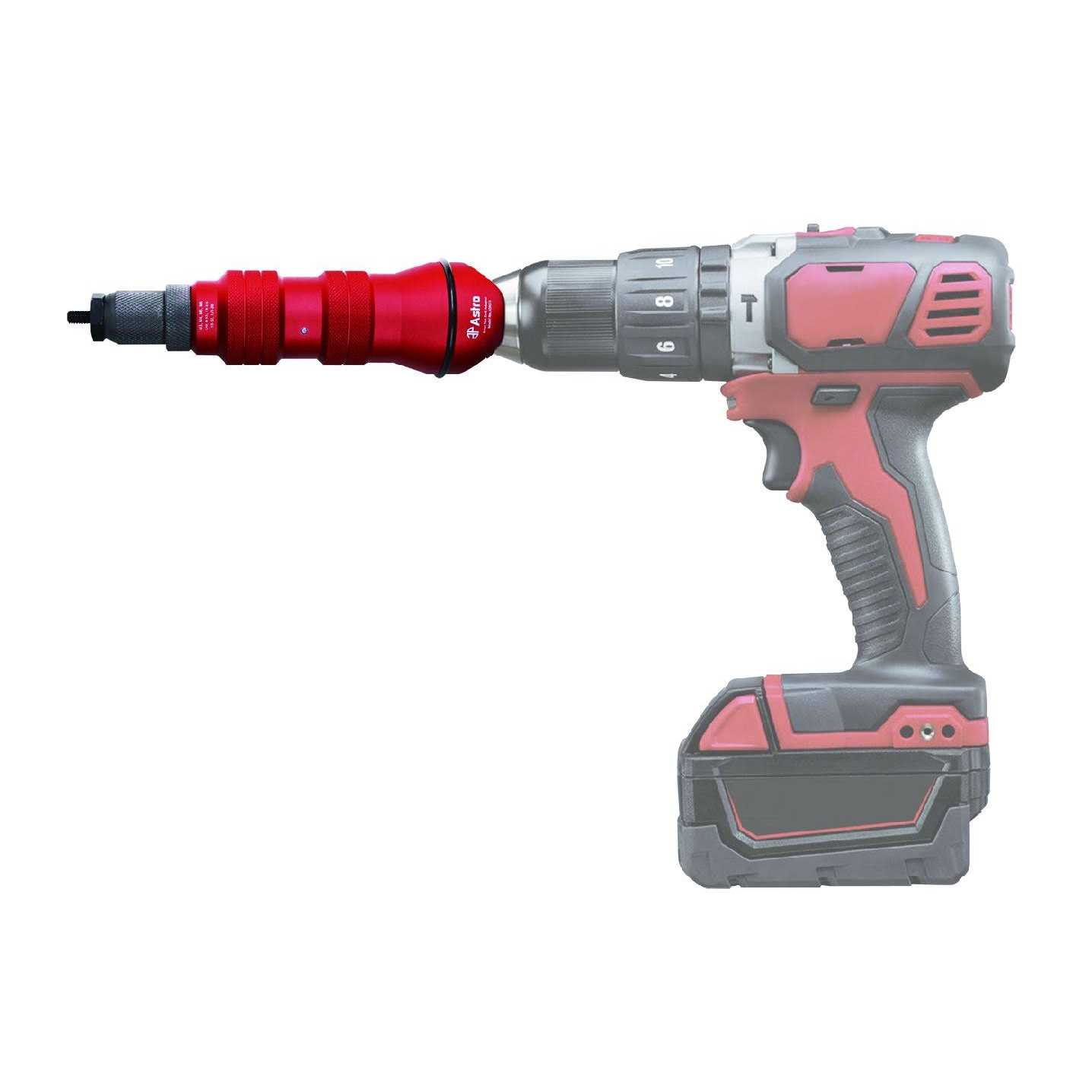 Astro Pneumatic ADN14 Rivet Nut Drill Adapter Kit - Image 3