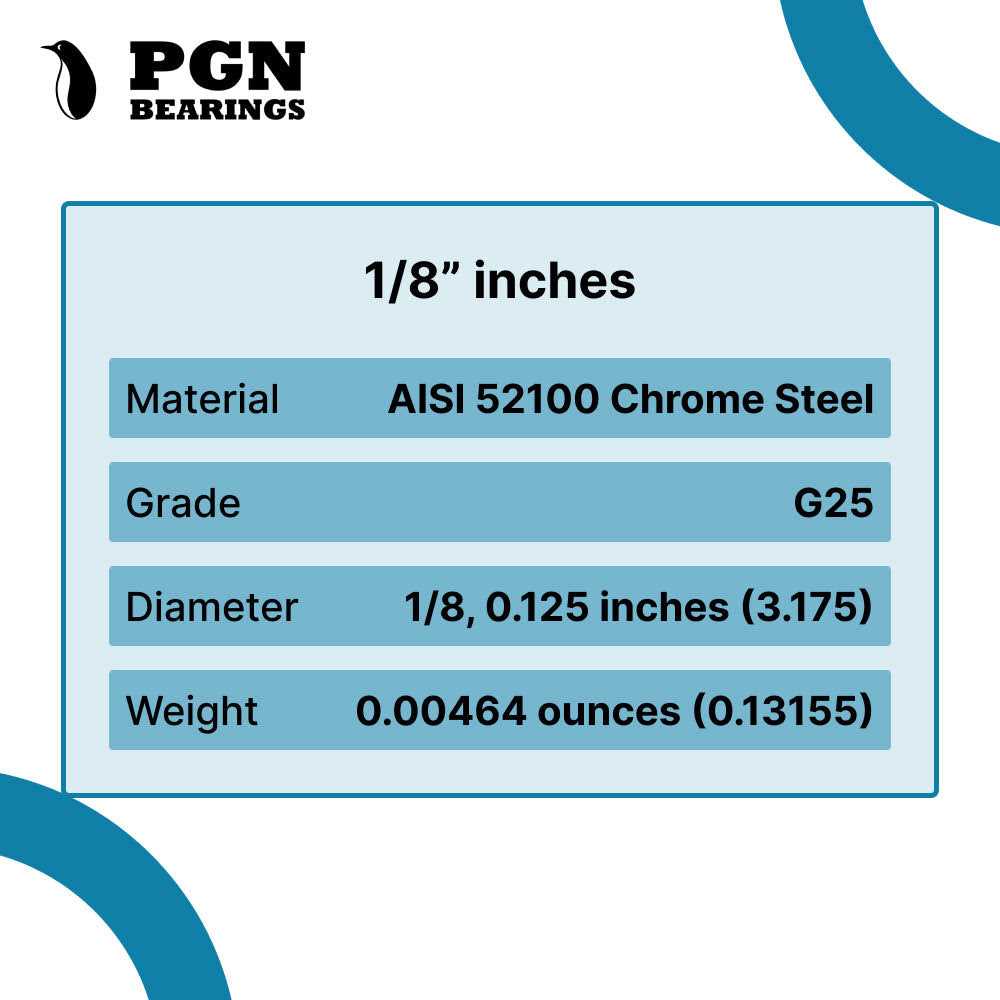 PGN Precision Chrome Steel Bearing Balls G25 - Image 5
