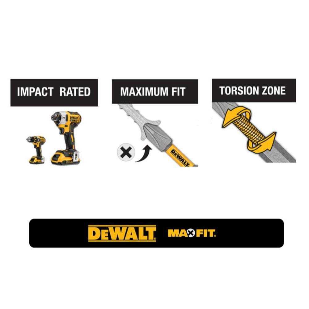 DeWalt Max Fit Hex 1 in. L Screwdriver Bit Set Steel 9 pk - Image 3