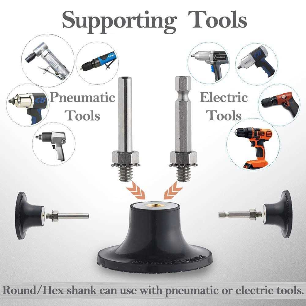 Tshya 270Pack 2inch Sanding Discs Pad Variety Kit for Drill Grinder Rotary Tools Die Grinder Accessories with 1/8&1/4 Shank Backer Plate - Image 2