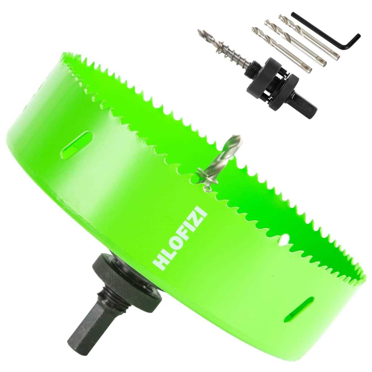 HLOFIZI Hole Saw Bit HSS Bi-Metal Cutter for Wood Metal Drywall Sheetrock Plastic with 1.5 Inch Deep