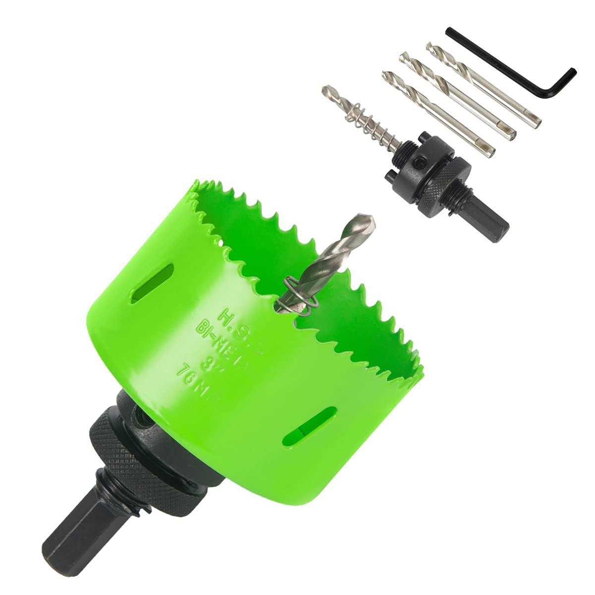 HLOFIZI Hole Saw Bit HSS Bi-Metal Cutter for Wood Metal Drywall Sheetrock Plastic with 1.5 Inch Deep - Image 5