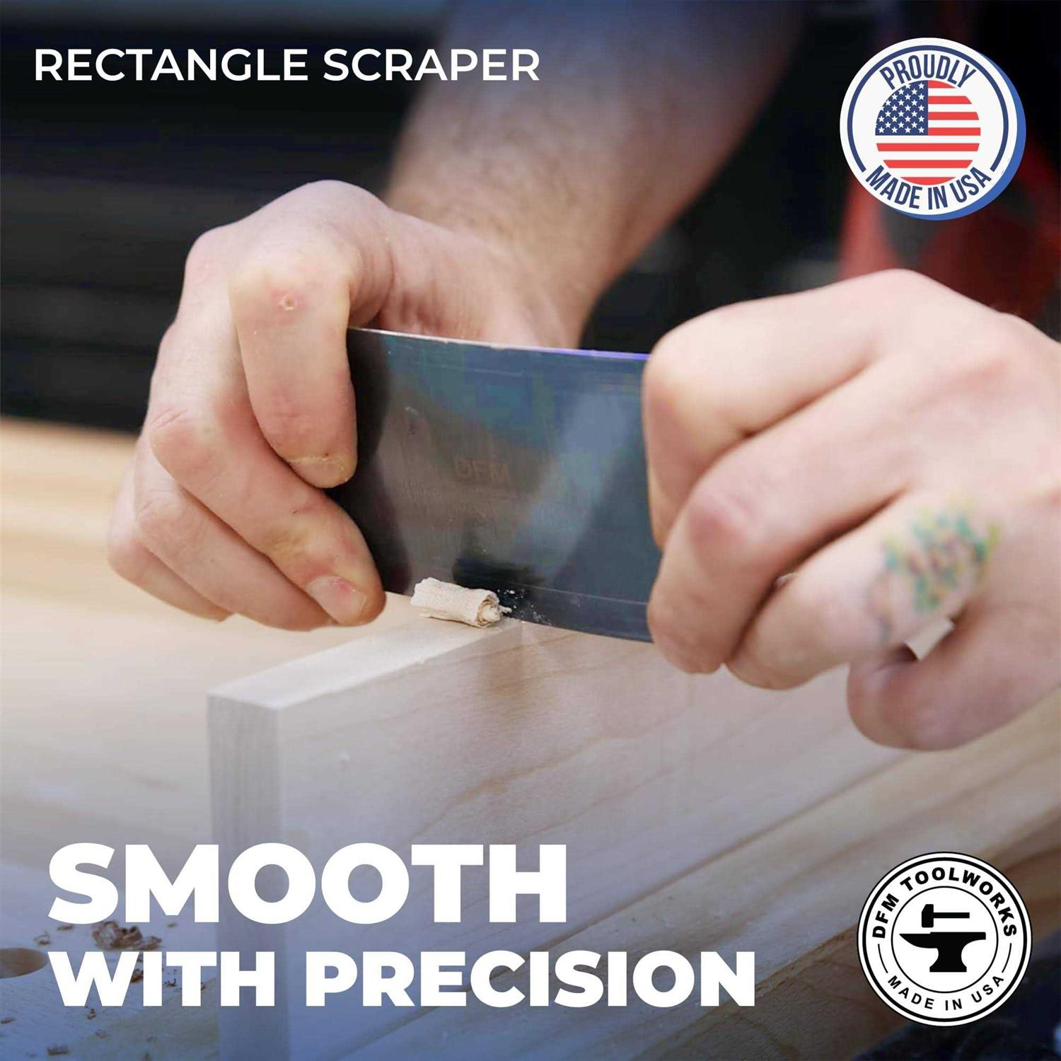 DFM Tool Works DFM Blue Curved Cabinet Scraper Card Set - Image 5