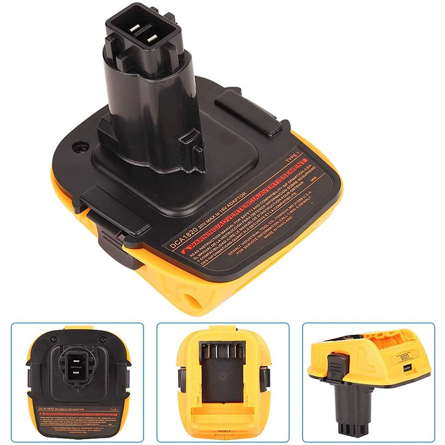 Replacement DCA1820 Battery Adapter Compatible with Dewalt 18V to 20V Tools - Image 2