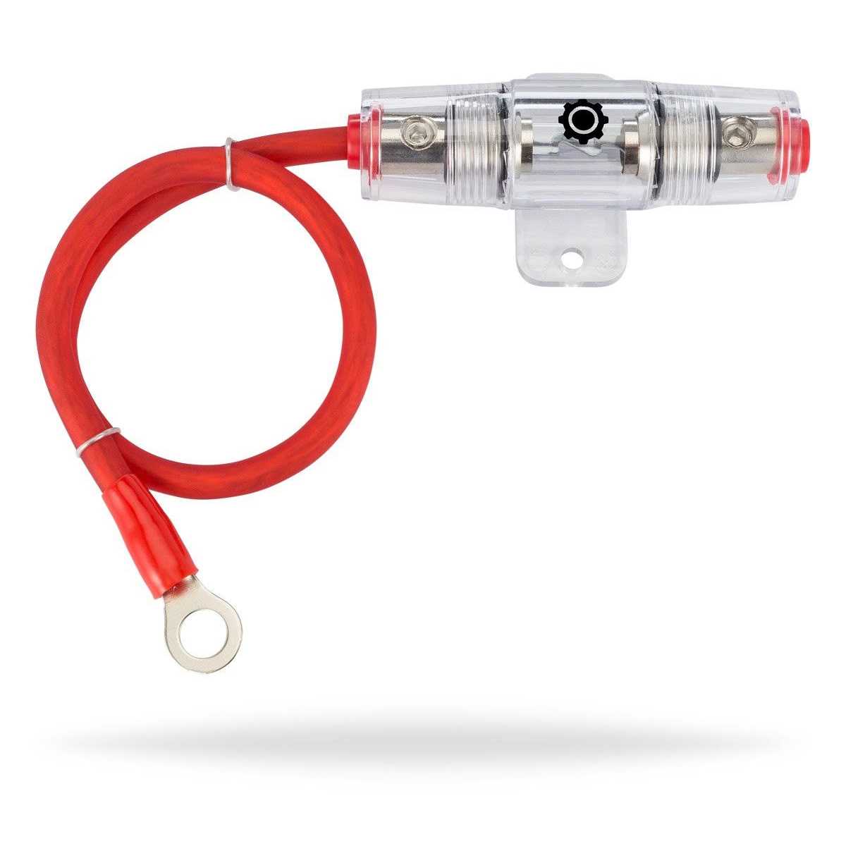 Installgear 8 Gauge AWG 1ft Power Wire with 100 AGU Amp Fuse Holder