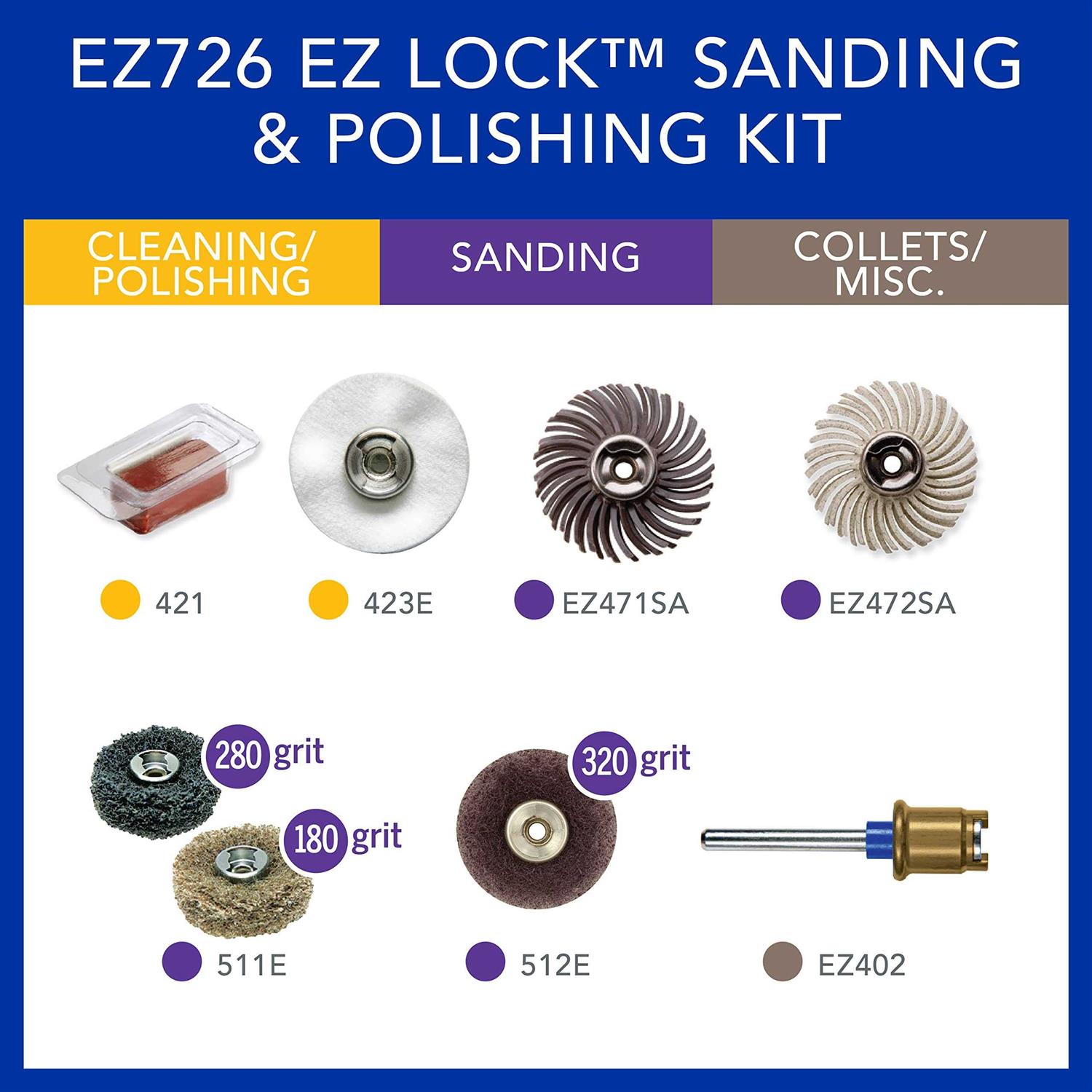 Dremel EZ726-01 EZ Lock Sanding/Polishing Kit - Image 5