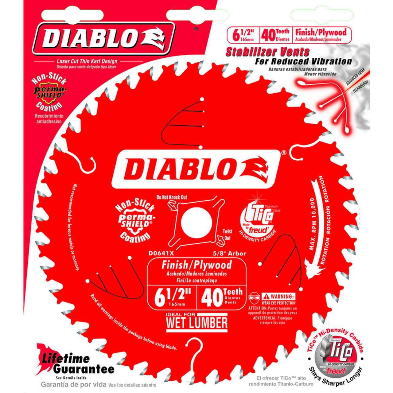 Diablo 6-1/2 Finishing Saw Blade 40 D0641X - Image 3
