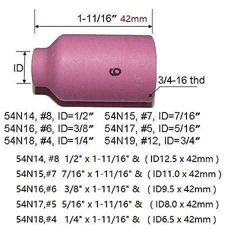 Riverweld TIG Gas Lens Collet Body Consumables Kit Fit Qq300 PTA DB SR WP 17 18 26 TIG Welding Torch 51pcs - Image 5