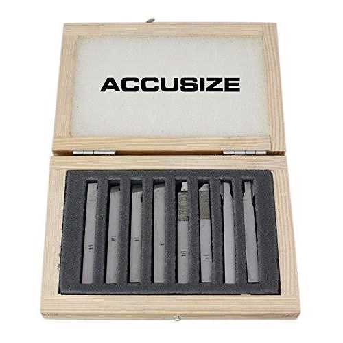 Accusize Industrial Tools 1/4'' 8 Pc H.S.S. Tool Bit Set, Pre-Ground for Turning and Facing Work - Image 5