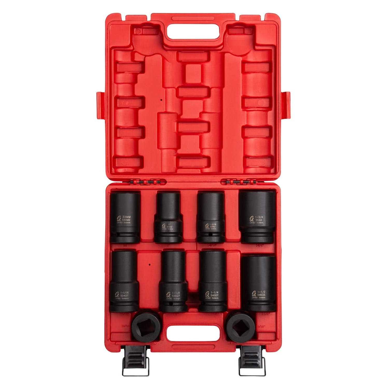 Sunex 5690A 1 Drive SAE & Metric Heavy Duty Wheel Impact Socket Set