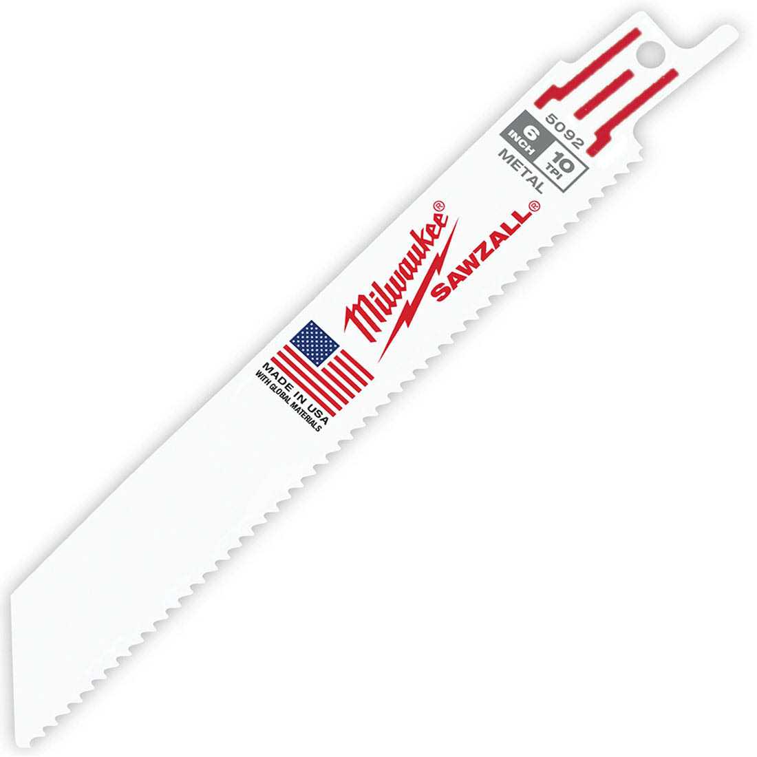 Milwaukee SAWZALL Reciprocating Saw Blade 48-01-6092 10 TPI - Image 4