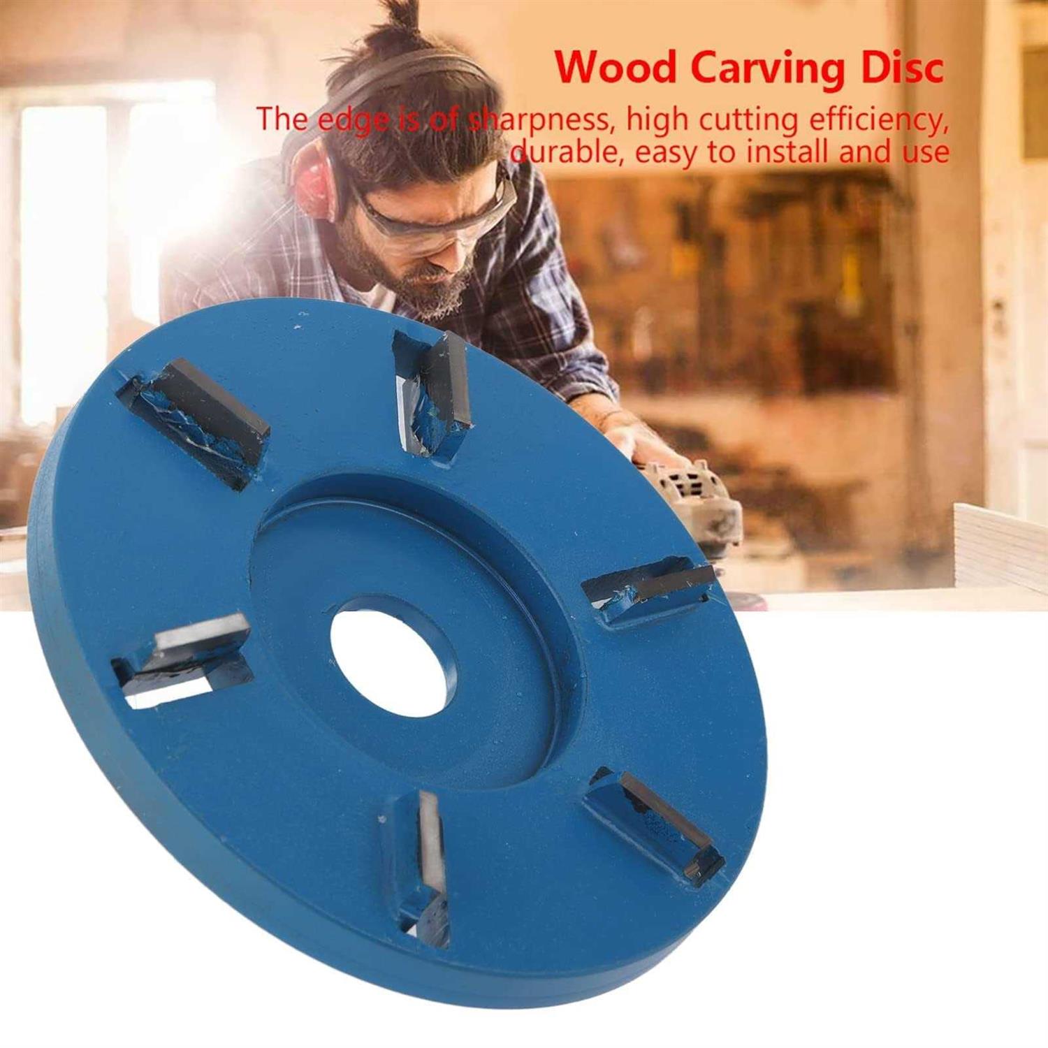 Stump Remover Angle Grinder Wood Carving Disc 6 Teeth Chainsaw Mill Cutter Woodworking Blade Tools Chainsaw Wheel Chain Saw Disc Saw Blade Grinder - Image 4