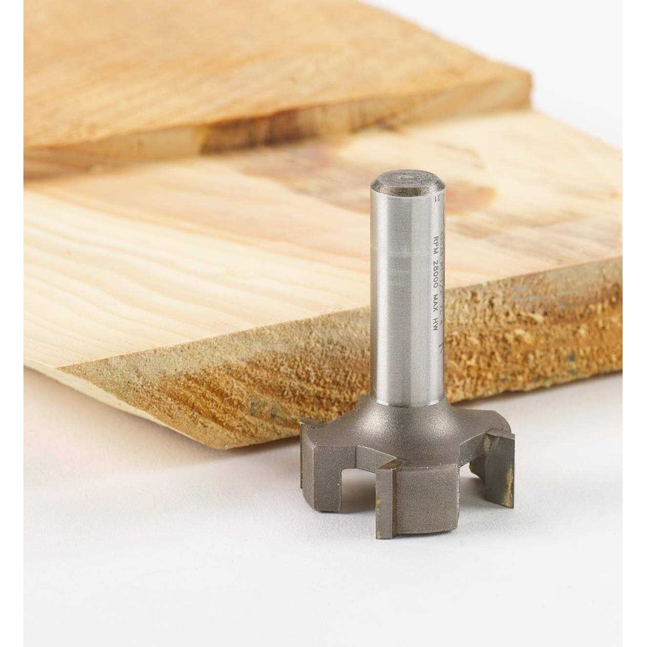 Amana Tool 45525 Carbide Tipped 1-1/8 Dia x 1/2 CH x 1/4 Shk x 1-19/32 Long Spoilboard Surfacing & Flattening 3-Flute Router Bit - Image 2