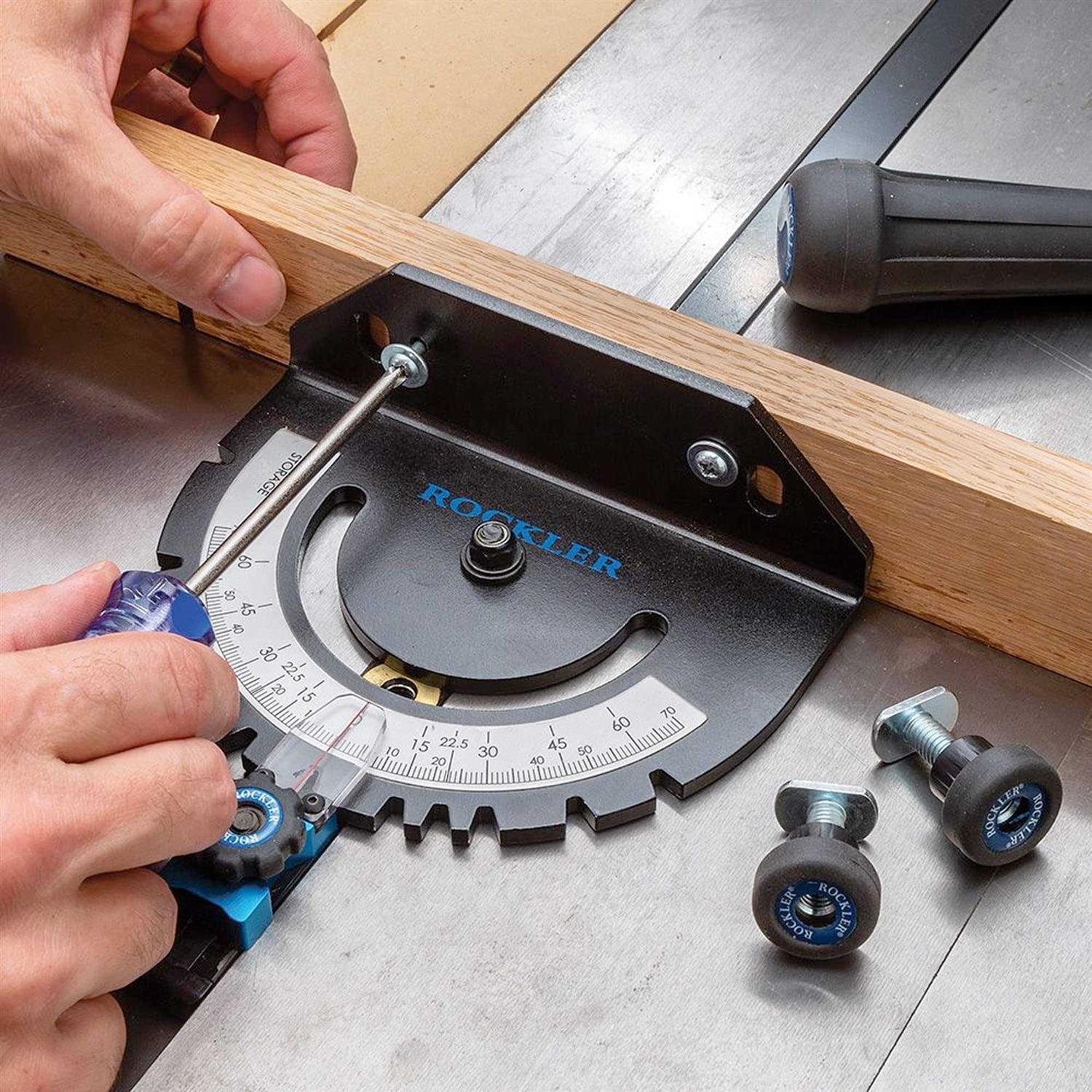 Rockler Precision Miter Gauge Router Accessories w/Knobs & T-Bolts for Tool-Free Mounting - Image 4